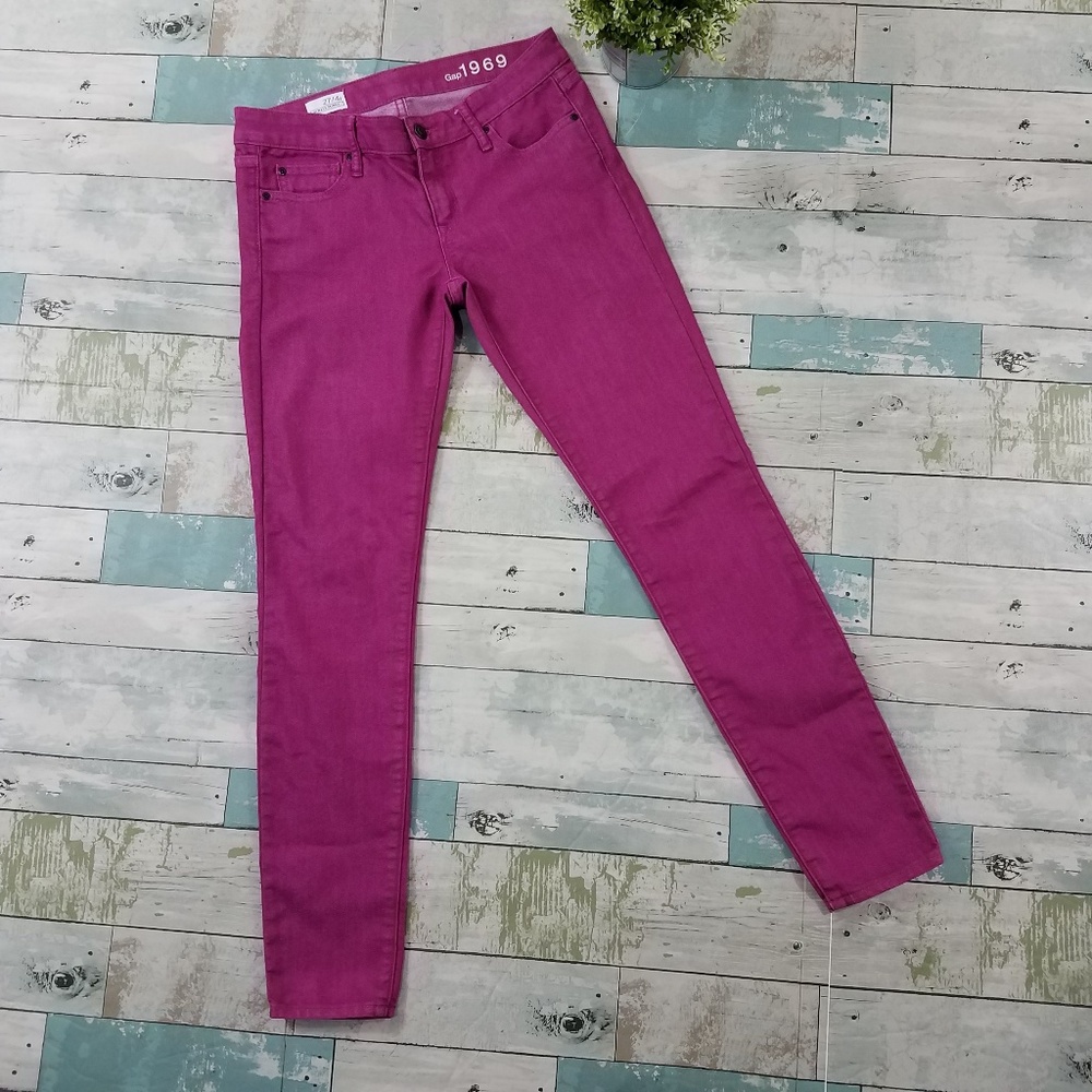 GAP Always Skinny Magenta Pink Jeans Stretch 27/4